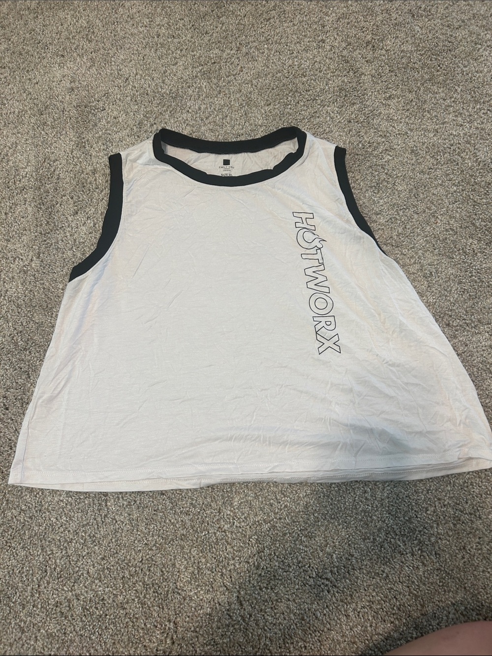 Hotworx White Tank Top with Black Trim - Women